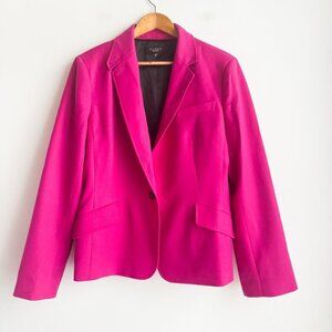 Talbots Magenta Pink One Button Wool Blend Blazer M/L